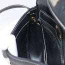 Christian Dior Shoulder Bag Leather Navy Silver Auth ep15806-20