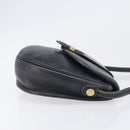 Christian Dior Shoulder Bag Leather Navy Silver Auth ep15806-4