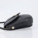 Christian Dior Shoulder Bag Leather Navy Silver Auth ep15806-5