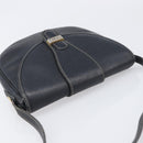 Christian Dior Shoulder Bag Leather Navy Silver Auth ep15806-6