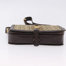 CELINE C Saluki Shoulder Bag Canvas Beige Gold Tone Auth ep15812-5