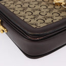 CELINE C Saluki Shoulder Bag Canvas Beige Gold Tone Auth ep15812-14