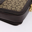 CELINE C Saluki Shoulder Bag Canvas Beige Gold Tone Auth ep15812-16