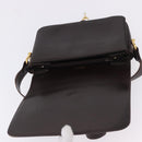 CELINE C Saluki Shoulder Bag Canvas Beige Gold Tone Auth ep15812-11