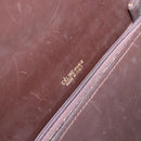 CELINE C Saluki Shoulder Bag Canvas Beige Gold Tone Auth ep15812-18