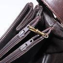 CELINE C Saluki Shoulder Bag Canvas Beige Gold Tone Auth ep15812-23