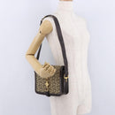 CELINE C Saluki Shoulder Bag Canvas Beige Gold Tone Auth ep15812-25