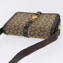 CELINE C Saluki Shoulder Bag Canvas Beige Gold Tone Auth ep15812-6