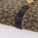 CELINE C Saluki Shoulder Bag Canvas Beige Gold Tone Auth ep15812-7