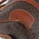CELINE Macadam Hand Bag PVC Leather Brown Gold Tone Auth ep15813-14