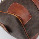 CELINE Macadam Hand Bag PVC Leather Brown Gold Tone Auth ep15813-16