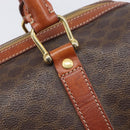CELINE Macadam Hand Bag PVC Leather Brown Gold Tone Auth ep15813-10
