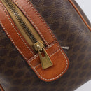 CELINE Macadam Hand Bag PVC Leather Brown Gold Tone Auth ep15813-18