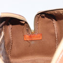 CELINE Macadam Hand Bag PVC Leather Brown Gold Tone Auth ep15813-19