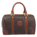 CELINE Macadam Hand Bag PVC Leather Brown Gold Tone Auth ep15813-13