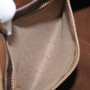 CELINE Macadam Hand Bag PVC Leather Brown Gold Tone Auth ep15813-22