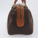 CELINE Macadam Hand Bag PVC Leather Brown Gold Tone Auth ep15813-4