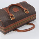 CELINE Macadam Hand Bag PVC Leather Brown Gold Tone Auth ep15813-6
