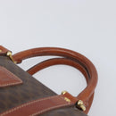 CELINE Macadam Hand Bag PVC Leather Brown Gold Tone Auth ep15813-8