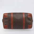 CELINE Macadam Hand Bag PVC Leather Brown Gold Tone Auth ep15813-5