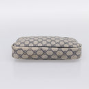 GUCCI GG Supreme Clutch Bag PVC Leather Navy Gold Tone Auth ep15814-6