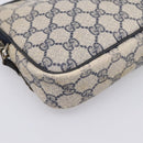 GUCCI GG Supreme Clutch Bag PVC Leather Navy Gold Tone Auth ep15814-14
