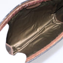 GUCCI PARFUMES GG Supreme Web Sherry Line Clutch Bag PVC Beige Auth ep15815-10
