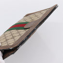 GUCCI PARFUMES GG Supreme Web Sherry Line Clutch Bag PVC Beige Auth ep15815-5