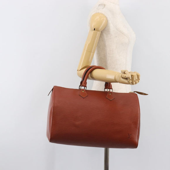 LOUIS VUITTON Epi Speedy 35 Hand Bag Brown M42993 LV Auth ep15819A