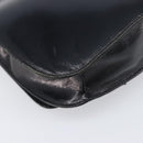 PRADA Chain Shoulder Bag Leather Black Silver Auth ep15821A-8