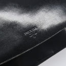 PRADA Chain Shoulder Bag Leather Black Silver Auth ep15821A-18