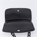 PRADA Chain Shoulder Bag Leather Black Silver Auth ep15821A-9