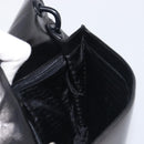 PRADA Chain Shoulder Bag Leather Black Silver Auth ep15821A-20