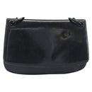 PRADA Chain Shoulder Bag Leather Black Silver Auth ep15821A-13