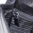 PRADA Chain Shoulder Bag Leather Black Silver Auth ep15821A-22