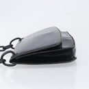 PRADA Chain Shoulder Bag Leather Black Silver Auth ep15821A-4