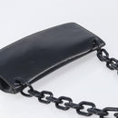 PRADA Chain Shoulder Bag Leather Black Silver Auth ep15821A-6