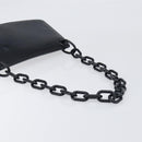 PRADA Chain Shoulder Bag Leather Black Silver Auth ep15821A-7