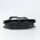 PRADA Chain Shoulder Bag Leather Black Silver Auth ep15821A-5