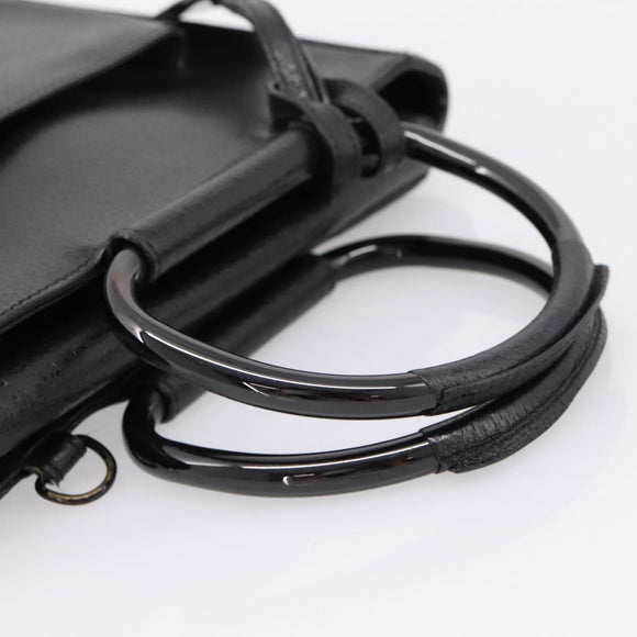 GUCCI Hand Bag Leather Black 002 1793 0463 Auth ep15822
