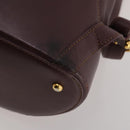LOEWE Backpack Leather Bordeaux Gold Tone Auth ep15823-18