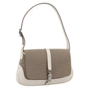 GUCCI Jackie Shoulder Bag Canvas Beige Silver 001 3824 Auth ep15824A-1