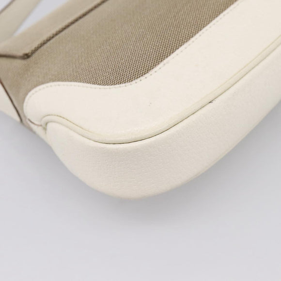 GUCCI Jackie Shoulder Bag Canvas Beige Silver 001 3824 Auth ep15824A