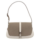 GUCCI Jackie Shoulder Bag Canvas Beige Silver 001 3824 Auth ep15824A-13