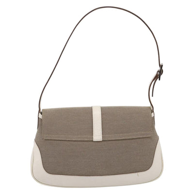 GUCCI Jackie Shoulder Bag Canvas Beige Silver 001 3824 Auth ep15824A - 0