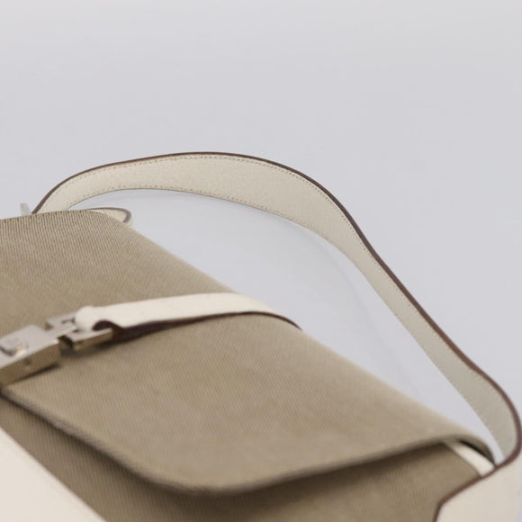 GUCCI Jackie Shoulder Bag Canvas Beige Silver 001 3824 Auth ep15824A