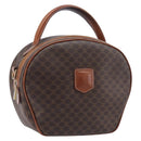 CELINE Macadam Canvas Hand Bag PVC Leather Brown Gold Auth ep15838-1
