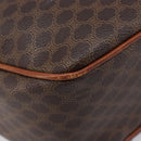 CELINE Macadam Canvas Hand Bag PVC Leather Brown Gold Auth ep15838-15