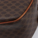 CELINE Macadam Canvas Hand Bag PVC Leather Brown Gold Auth ep15838-16