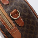 CELINE Macadam Canvas Hand Bag PVC Leather Brown Gold Auth ep15838-18